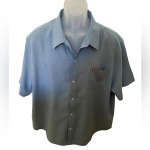Tony HAWK Blue Checkered Short Sleeve Collared Shirt Men XXL
